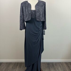 NWT Alex Evenings Women’s Dress and Cover Top